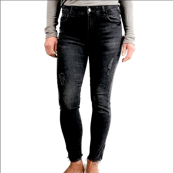 🆕🔥🎉HP/ZARA WOMANS PREMIUM DENIM WEAR JEANS/SO CUTE&COMFY&STYLISH BLACK JEANS - Picture 2 of 15